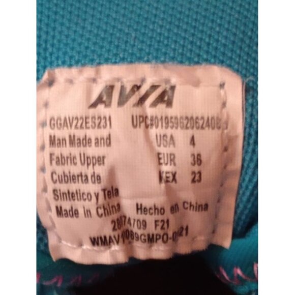 Girls Avia Teal Pink Orange All Terrain Sneakers Size 4 (Big Girl) - Picture 2 of 5